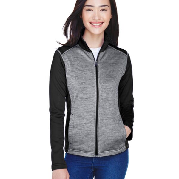 Ladies' Newbury Colorblock Mélange Fleece Full-Zip Thumbnail