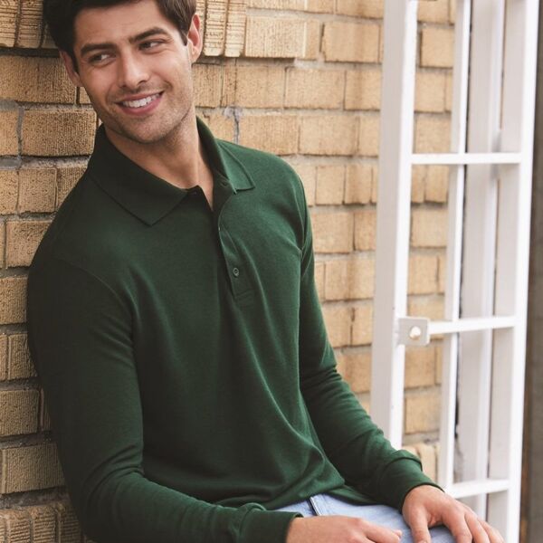 DryBlend® Double Piqué Long Sleeve Polo Thumbnail