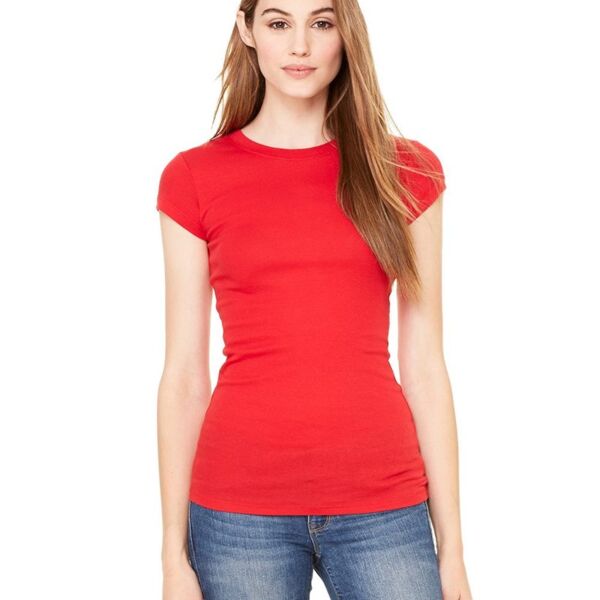 Women's Sheer Mini Rib Tee Thumbnail