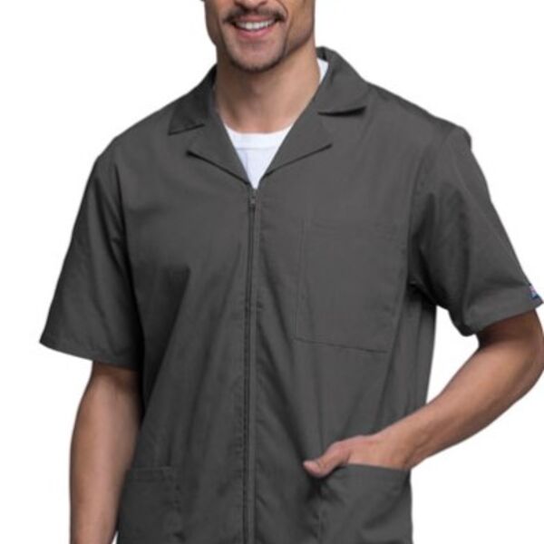 MEN'S ZIP FRONT JACKET - PEWTER Thumbnail