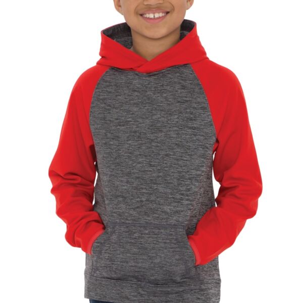ATC™ DYNAMIC HEATHER FLEECE TWO TONE HOODED YOUTH SWEATSHIRT Thumbnail