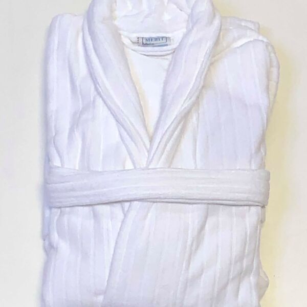 HEAVENLY STRIPED VELOUR TERRY ROBE Thumbnail