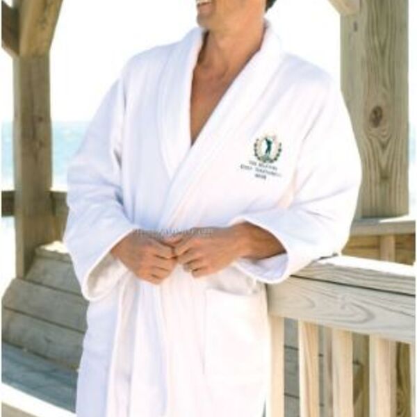DELUXE SHAWL COLLARED VELOUR TERRY ROBE Thumbnail
